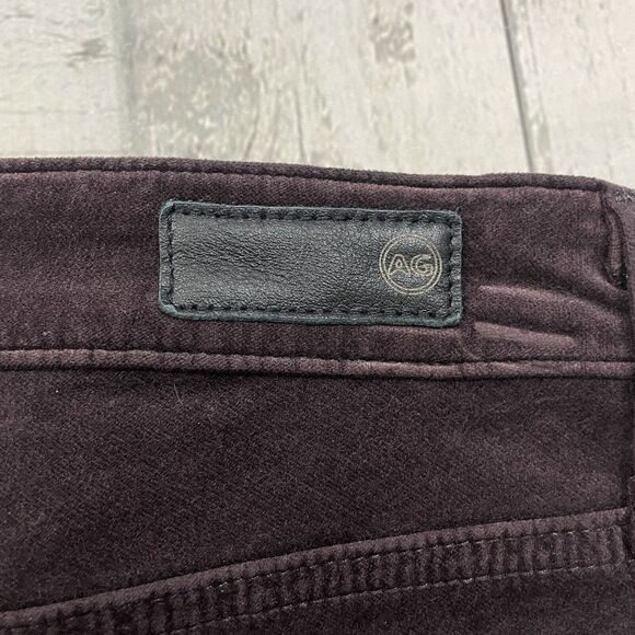 AG Adriano Goldschmied Women's 25R Plum Velvet High-Rise Stevie Ankle Pants - Picture 2 of 10